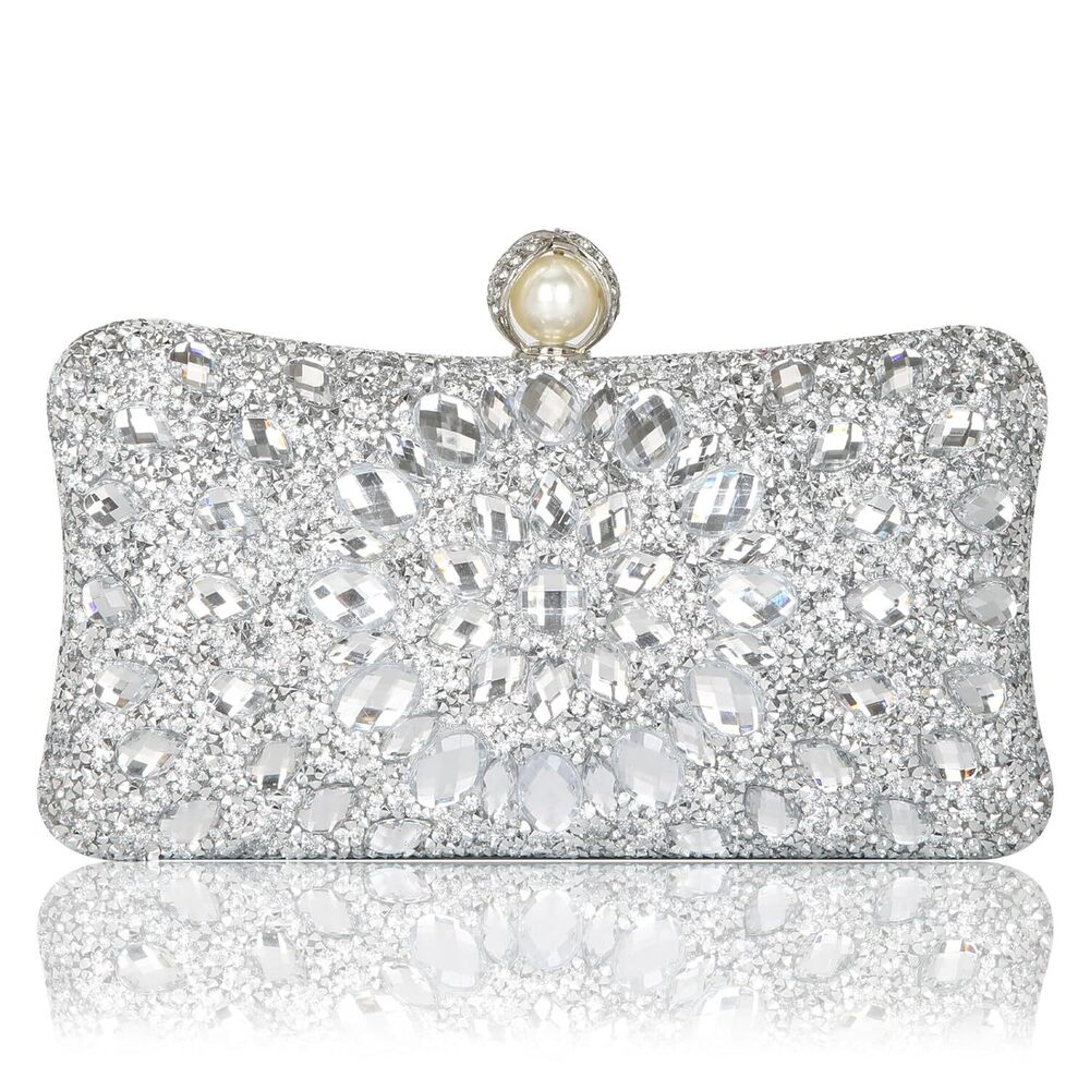 Women's Evening Bags Sparkly Rhinestone Clutch Purses Luxury Handbags